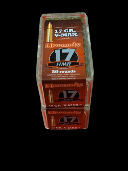 50rds Hornady 17 HMR 17gr V-Max