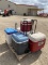 Pallet with 6 Igloo Coolers