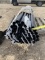 61 Black Powder coated 6 1/2'LX1 5/8 Fence Posts
