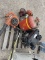 Pallet of Gas Cans, Generator, Weed Eaters, Blower