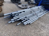 Approx 80- 2 3/8 Galvanized Light Wall Fence Posts