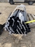 61 Black Powder coated 6 1/2'LX1 5/8 Fence Posts