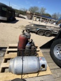Pallet of Nitrogen Tanks and Propane Tank