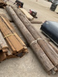 Creosote Quarter Round Telephone Poles