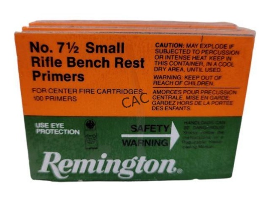 100ct Remington No.7 1/2 Small Rifle Bench Rest Pr