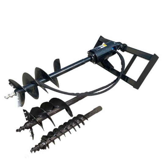 NEW Mower King HD Skid Steer Auger w/3 Bits