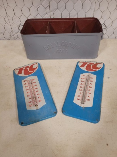 RC Cola Thermometers and Cola Carrying Case