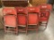Lot of 4 Embossed Coca-Cola Metal Chairs