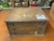 Vintage Wooden Box with Parts