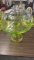 Vintage Vaseline Glass Cake Stand w/Top