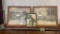 Lot of 3 Vintage Wooden Framed Pictures