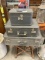 Lot of 3 Vintage Suitcases with Stand