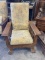 Oak Antique Morris Recliner Chair w/Paw Feet