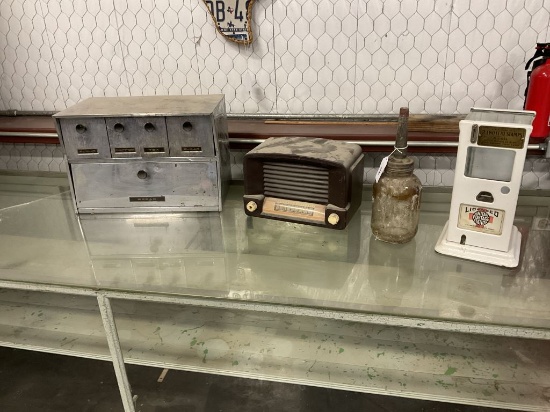 Lot of Assorted Vintage Items (2c Stamps,GE Radio)