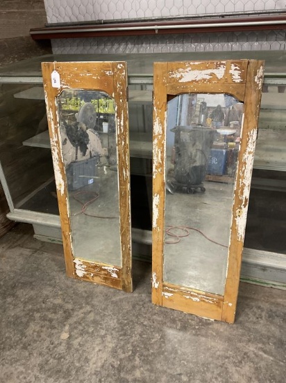 Lot of 2 Vintage Shabby Mirrors