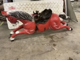 Vintage Metal Horse with Saddle