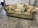 Modern Sofa and Pillows Button Tucked