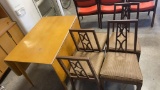 Garrison Blonde Mid-Century Table with 4 Chairs