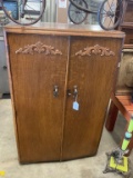 Vintage Wooden Cabinet with Shelf