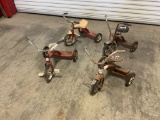 Lot of 4 Vintage Tricycles