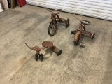 Lot of 3 Vintage Tricycles