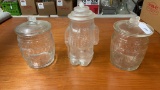 Lot of Glass Planter's Peanut Canisters