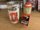 Vintage Champion Ash Tray Can and Vending Machine