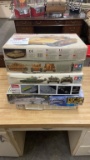 Lot of Vintage Model Tanks and Planes in Boxes