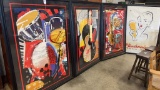Lot of Budweiser Framed Pictures