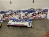 Lot of 4 Busch Beer Display Signs (New Old Stock)