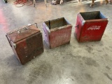 Lot of 3 Vintage Coca-Cola Coolers (As-Is)