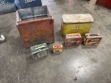 Lot of Vintage Coolers and Metal Lunch Boxes