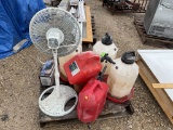 Lot of Plastic Feeders & Gas Cans
