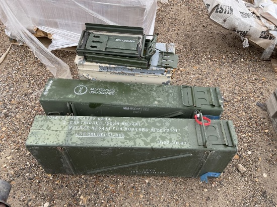 Lot of Metal Ammo Boxes