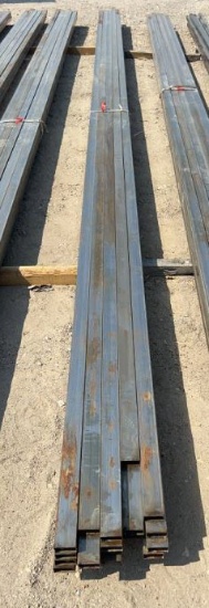 Lot of 20 - 17ga 1"x2"x21'  Square Tubing