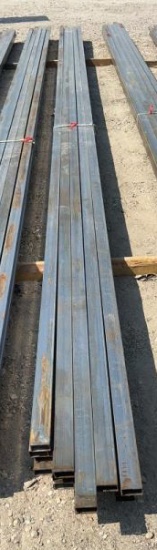 Lot of 20 - 17ga 1"x2"x21'  Square Tubing