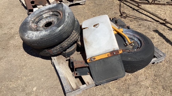 Pallet of Tractor Weights and Tires
