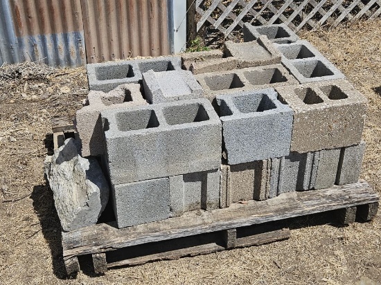 Pallet of Concrete Blocks