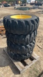 Lot of 4 New Skid Steer Tires and Rims 10X16.5