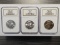 Lot of 3 - 1963 Franklin Half Dollars 50C