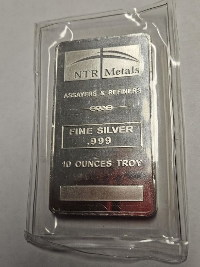 NTR Metals 10oz Silver Bar