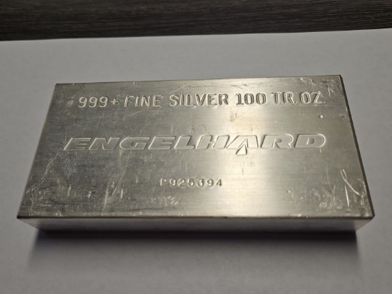 Engelhard 100oz Silver Bar P925394