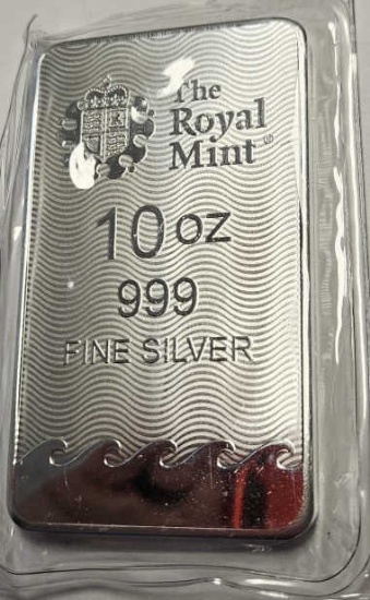 The Royal Mint 10oz Silver Britannia Bar