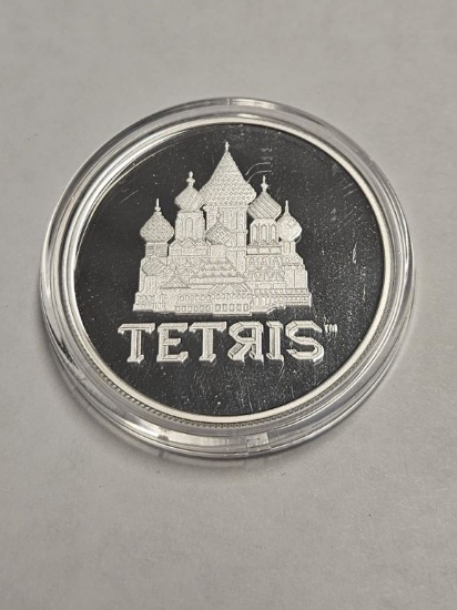 2021 TETRIS 1oz Silver Round in Capsule