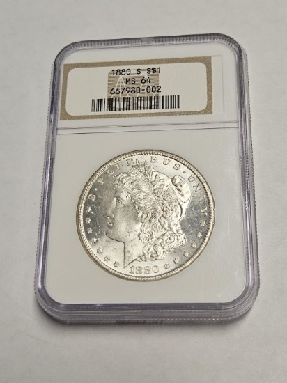 1880-S Morgan Silver Dollar NGC MS 64