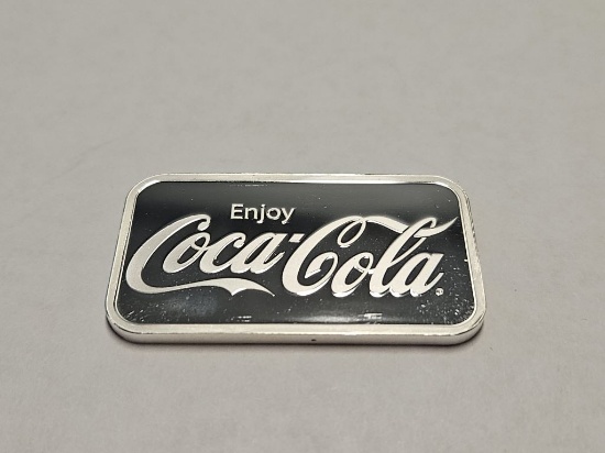 Coca-Cola 1oz Silver Art Bar