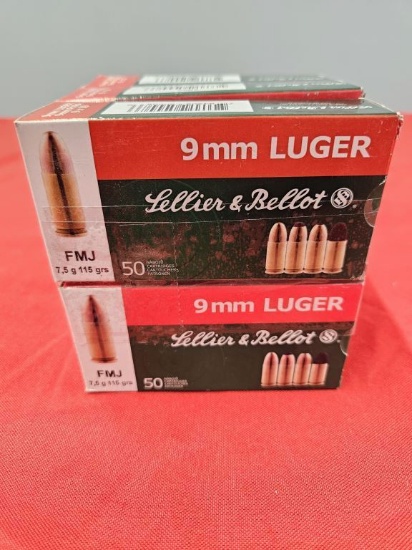 200rds Sellier & Bellot 9mm Luger 115gr