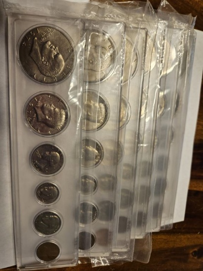 Lot of 10 Proof Sets in Cases