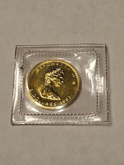 1983 Canada 1/10oz Gold Maple Leaf Coin in Sleeve