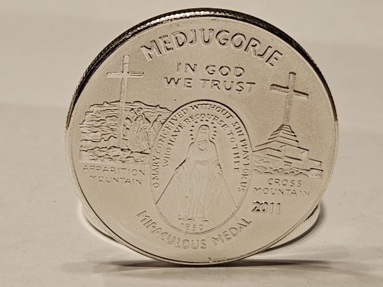 1 oz. Miraculous Medjugorje Silver Round